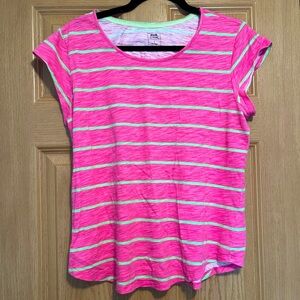 Le Tigre Pink and Green Striped Tee